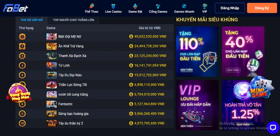 Mục trò chơi nổi bật boss8